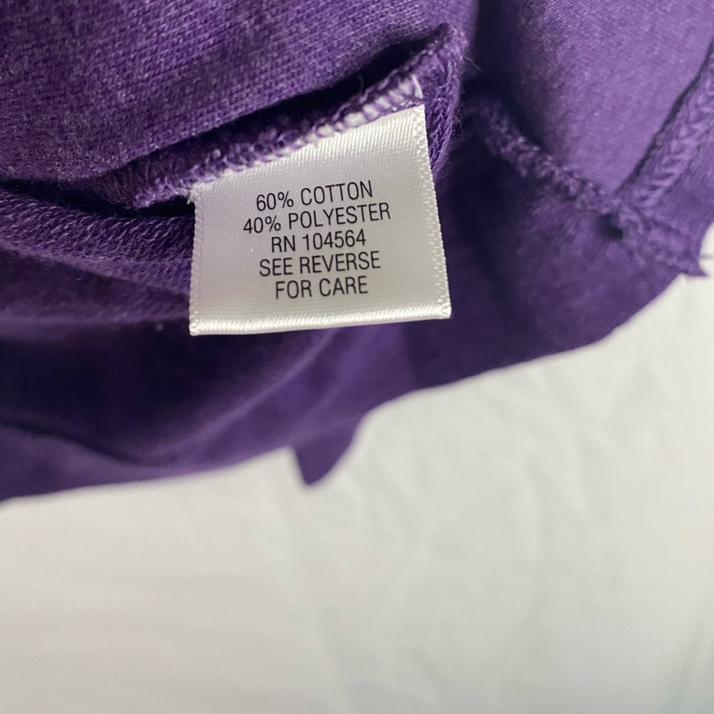 *3 for $12* Gaiam long sleeve crew neck purple sweatshirt - Picture 5 of 8